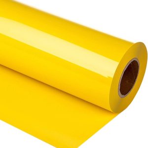 Guangyintong Heat Transfer Vinyl HTV Rolls, 12" x 10ft Matte Surface Yellow Iron on Vinyl for T-Shirts, Easy to Cut & Weed for All Cutter Machine, Heat Vinyl DIY Design guangyintong heat transfer vinyl instructions