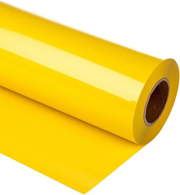 Guangyintong Heat Transfer Vinyl HTV Rolls, 12" x 10ft Matte Surface Yellow Iron on Vinyl for T-Shirts, Easy to Cut & Weed for All Cutter Machine, Heat Vinyl DIY Design guangyintong heat transfer vinyl instructions
