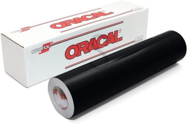 Roll of Matte Black Oracal 631 Removable Vinyl Works w/All Vinyl Cutters (12 Inch x 10FT) roller