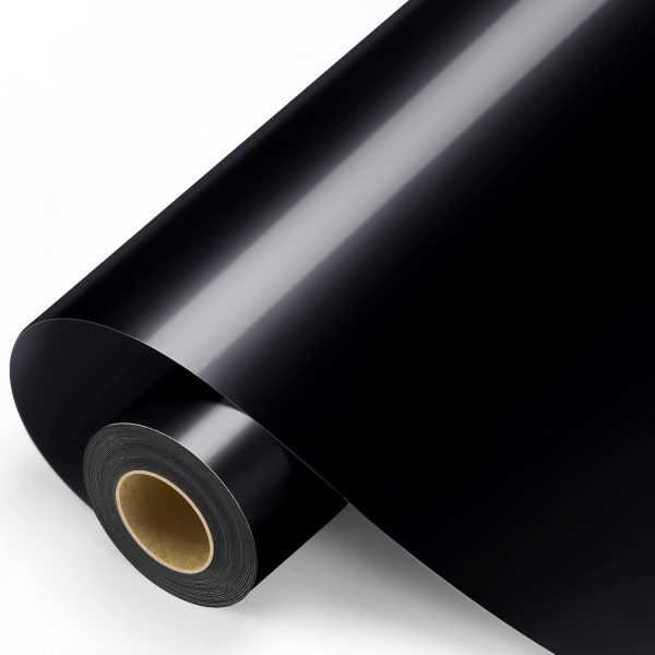 Black Permanent Vinyl - Glossy Black Adhesive Vinyl Roll for All Cutting Machine, Permanent Outdoor 12" x11FT for Decor Sticker, Car Decal, Scrapbooking, Signs, Glossy & Waterproof black friday 2025