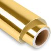 Lya Vinyl Mirror Gold Permanent Vinyl Roll 12" x 6FT Metallic Outdoor Permanent Vinyl for Cutting Machine - Adhesive Roll for Home Decor, Party Decoration, Mug, Window permanent resident card