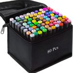 Alcohol Markers, 80 Colors Art Drawing Markers Set for Kids Adults Dual Tip Permanent Sketch Markers, with Organizing Case alcohol
