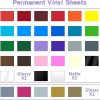 Lya Vinyl 65 Pack Permanent Vinyl, Self Adhesive Vinyl Sheets for Cutting Machine, Permanent Outdoor Sheets for Party Decoration, Sticker, DIY Mug, Car Decal permanent