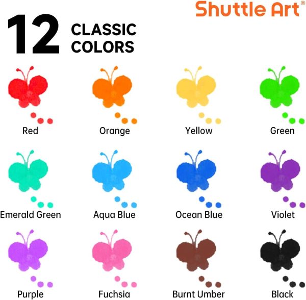 Shuttle Art Dot Markers, 12 Colors Washable Markers for Toddlers,Bingo Daubers Supplies Kids Preschool Children, Non Toxic Water-Based artisan