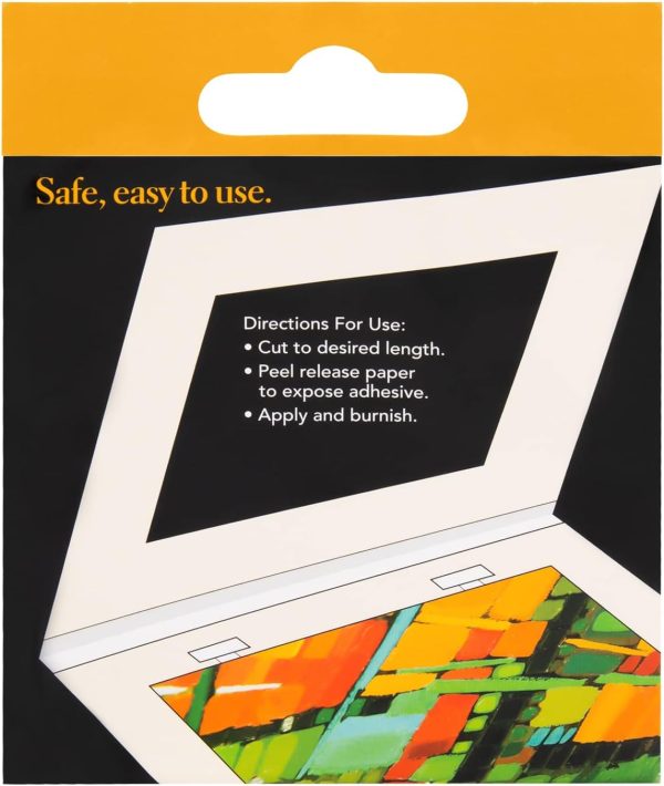 Lineco Self-Adhesive Linen Hinging Tape, 1.25 Inch x 35 Feet, Neutral pH Acrylic Adhesive, Acid-Free, Hinging Artwork, White tape measure