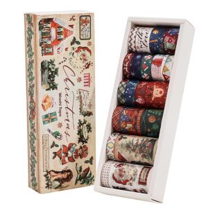Christmas Theme Washi Tape Set, 20 Rolls Christmas Theme Washi TapeWritable Decorative Tapes for Scrapbooking, Bible Journaling, Bullet Journaling, 0.6"x79" per Roll-0