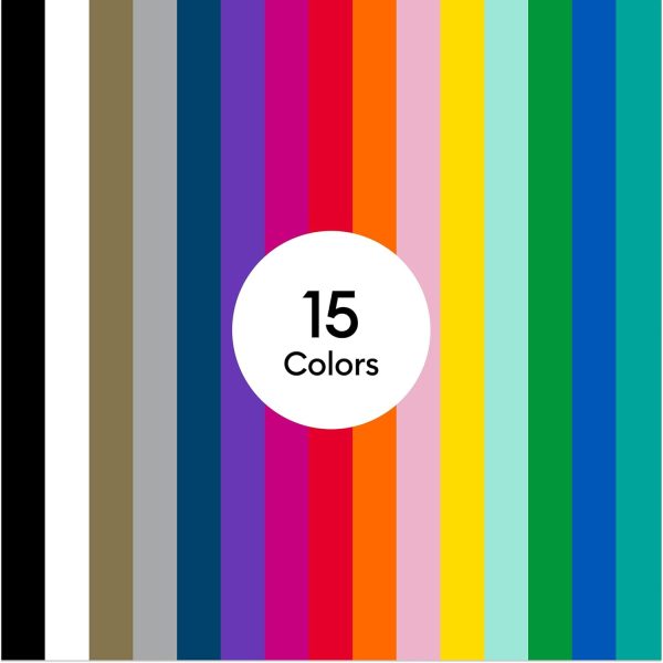 Cricut® Smart Vinyl™ Matless Permanent Vinyl, Colorful Sampler – 13 in x 12 in (20 ct) smartsheet