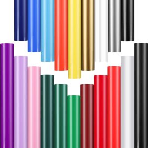 Permanent Vinyl - 20Pack Adhesive Vinyl Sheets Assorted Colors, Permanent Bundle, 12" x 11.8" Waterproof Outdoor Perfect for Home Decor Car Decal Sticker 20pack10 toy hauler