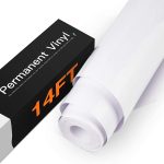 HTVRONT White Permanent Vinyl, 12" x 14 FT Glossy White Adhesive White Vinyl Roll Compatible with Cricut Cutting Machine, Silhouette, Cameo Cutters, Signs, Scrapbooking, Craft, Die Cutters whiteout survival
