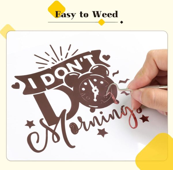 HTVRONT Permanent Vinyl - 57 Pack 12" x 12" Permanent Adhensive Vinyl Bundle Compatible with Cricut Cutting Machine, 52 Adhensive Sheets and 5 Transfer Tape Sets for Party Decoration, Stiker vinyl