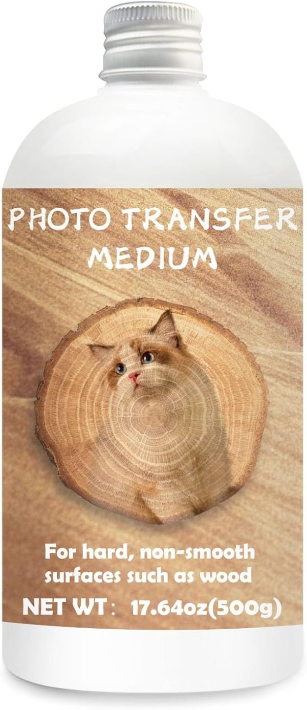 500g Photo Transfer Medium Gel for Wood and Hard Surfaces - Ideal for DIY Craft Enthusiasts to Decorate Their Home-0