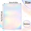 Clabby 36 Sheets Holographic Sticker Paper A4 Vinyl Holographic Laminate Sheets Self Adhesive Waterproof Transparent Film, 11.7 x 8.3 inches(Colorful) sheets meaning