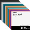 Cricut® Smart Vinyl™ Matless Permanent Vinyl, Colorful Sampler – 13 in x 12 in (20 ct) vinyl