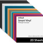 Cricut® Smart Vinyl™ Matless Permanent Vinyl, Colorful Sampler – 13 in x 12 in (20 ct) vinyl