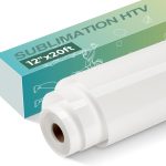 HTVRONT Clear Sublimation HTV Vinyl Matte 12" X 20FT - Sublimation Vinyl High Transfer Rate - Bright Smooth Washable HTV for T-Shirt/Hat/Pillow/Bag sublimation blanks