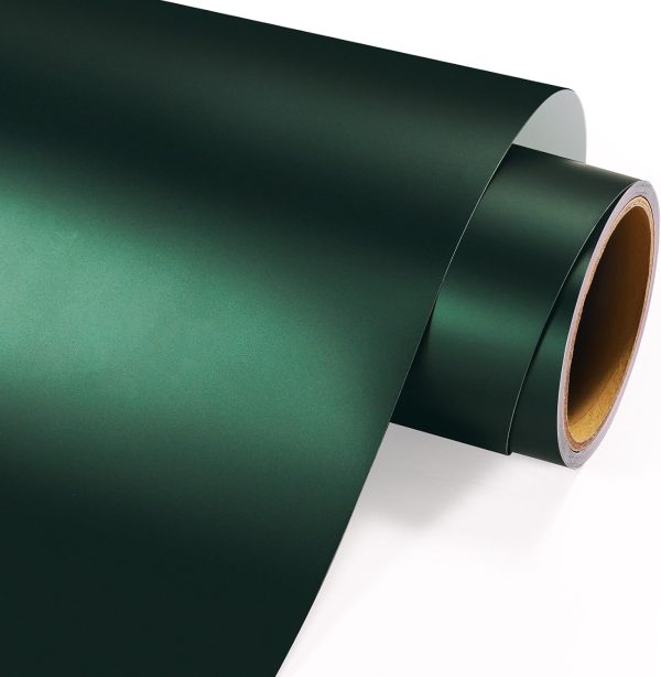 GIRAFVINYL Dark Green Vinyl Permanent - 12" x 6ft Matte Navy Permanent Vinyl Adhesive for Home Car Decorations, Cup, Stickers, Waterproof green card renewal