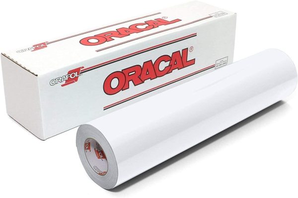 ORACAL 651 Matte White Finish Vinyl Roll – Durable Vinyl for DIY Projects & Sign Making, (12" x 15ft) 6511p