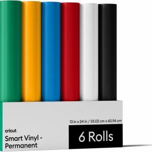 Cricut Smart Permanent Vinyl, Sampler Pack (13in x 24in, 6 Sheets)-0