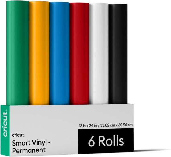 Cricut Smart Permanent Vinyl, Sampler Pack (13in x 24in, 6 Sheets) cricut joy