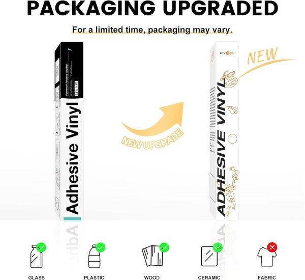 HTVRONT White Permanent Vinyl, 12" x 14 FT Glossy White Adhesive White Vinyl Roll Compatible with Cricut Cutting Machine, Silhouette, Cameo Cutters, Signs, Scrapbooking, Craft, Die Cutters-4