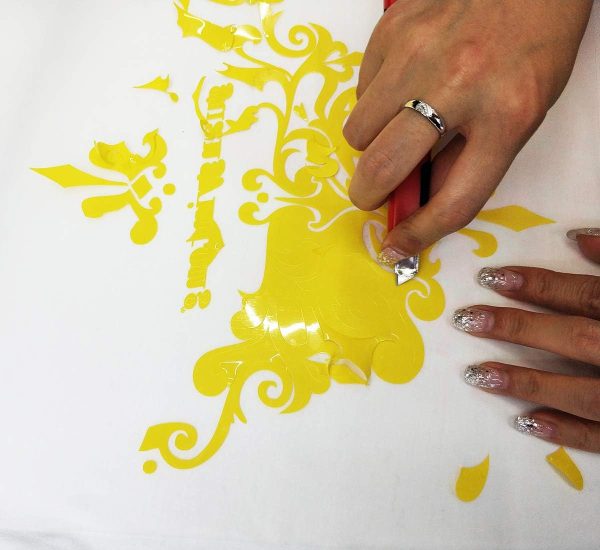 Guangyintong Heat Transfer Vinyl HTV Rolls, 12" x 10ft Matte Surface Yellow Iron on Vinyl for T-Shirts, Easy to Cut & Weed for All Cutter Machine, Heat Vinyl DIY Design-3