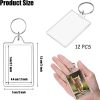 10PCS Acrylic Photo Frame Keychain Holder Photo Insert Blank Keyring Clear Picture Keychain for DIY Craft Photo Display Supplies(2 x 3 In)-1