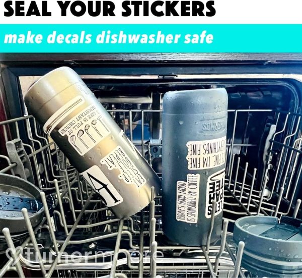 Turner Moore Edition Matte Clear Sticker Laminate Roll - Self-Adhesive, 12" x 15FT, Waterproof for Cricut & Stencils-4