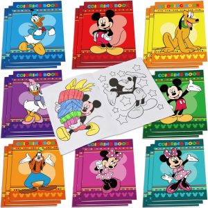 Mickey Birthday Party Supplies, 24Pcs Mouse Coloring Books for Minnie Birthday Party Gifts, Goodie Bag Stuffers, Classroom Rewards, 8 Styles-0