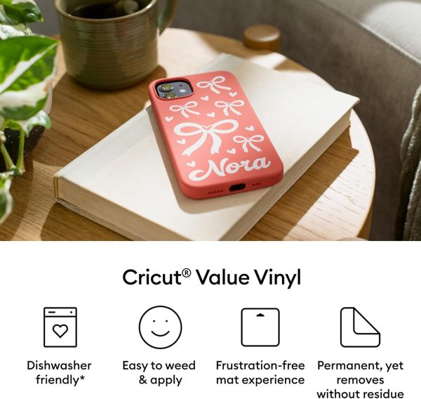 Cricut Value Permanent Vinyl, Matte Black (12in x 20ft Roll) permanent marker