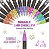 Aen Art Double Line Markers Outline Pens, Squiggles Shimmer Outline Marker Set, 16 Colors Doodle Shimmer Pen for Drawing, Making Card, Craft Project artlist