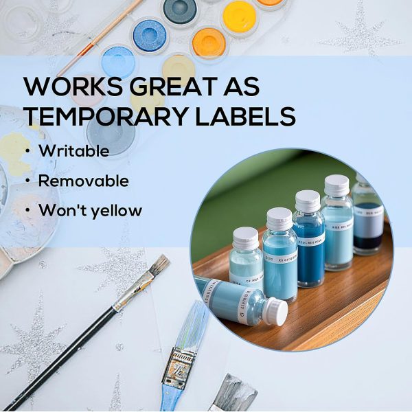 2 Packs Artist Tape Medium Tack White Art Tape for Watercolor Paper Drafting Art Painting Canvas Framing Acid Free Masking Tape- 0.25IN Wide 197FT Long Total-4