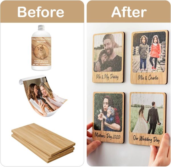 500g Photo Transfer Medium Gel for Wood and Hard Surfaces - Ideal for DIY Craft Enthusiasts to Decorate Their Home-2