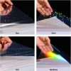 36 Sheets Holographic Sticker Paper, Transparent Holographic Vinyl Laminate Film, Clear Overlay Lamination Sticker Paper Self Adhesive Waterproof - Gem, Dot, Colorful, Star Patterns/8.5x11 inch-3
