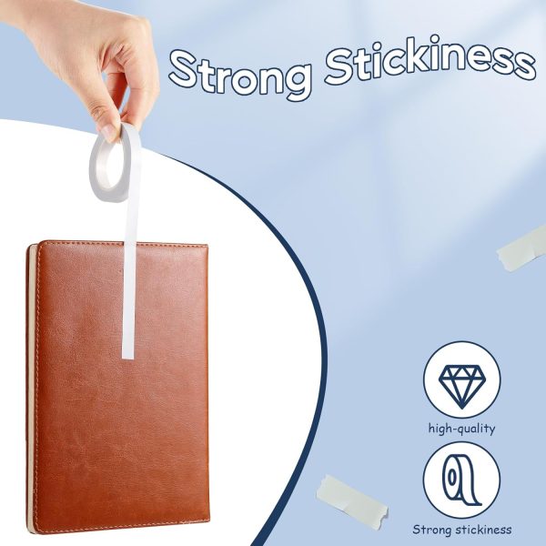 6 Rolls Double Sided Tape for Crafts, Strong Double-Sided Tape, Artist Tape, Double-Sided Adhesive Tape for Arts, Card Making, Scrapbooking Supplies, Gift Wrapping (0.4 in X 26.25Ft)-3