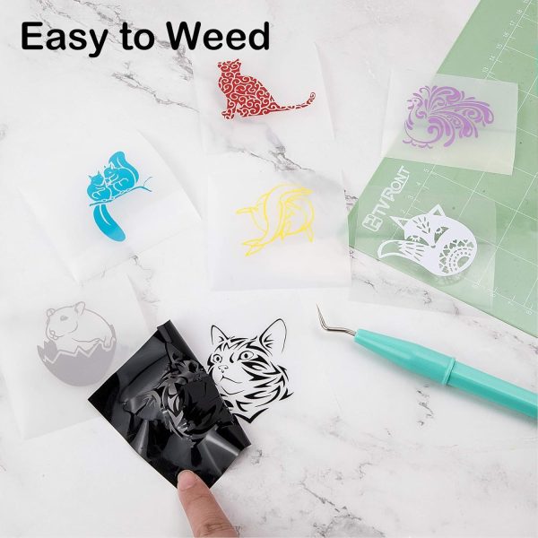 HTVRONT White Permanent Vinyl, 12" x 14 FT Glossy White Adhesive White Vinyl Roll Compatible with Cricut Cutting Machine, Silhouette, Cameo Cutters, Signs, Scrapbooking, Craft, Die Cutters-2