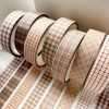 YUBX Vintage Washi Tape Set 8 Rolls Thin Retro Decorative Antique Patterns Masking Tapes for Arts, DIY Crafts, Journals, Planners, Scrapbook, Wrapping (Retro Plaid)-3