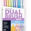 Tombow 56187 Dual Brush Pen Art Markers, Pastel, 10-Pack. Blendable, Brush and Fine Tip Markers tombow pencil