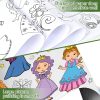 Nicime 118 * 11.8inch Cute Princess Coloring Roll, DIY Drawing Roll for Kid, Children Painting Paper for Classroom Home Wall Supplies Favor-2