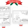 Whaline 25 Sets Color Your Own Letter to Santa with Envelopes Christmas Stripe Border Coloring Writing Paper Xmas DIY Coloring Writing Party Favors for School Family Crafts, 5 x 7 Inch-1