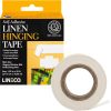 Lineco Self-Adhesive Linen Hinging Tape, 1.25 Inch x 35 Feet, Neutral pH Acrylic Adhesive, Acid-Free, Hinging Artwork, White hanging indent