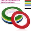 cridoz 6 Rolls 1/8 Whiteboard Tape Thin White Board Tape Lines Pinstripe Dry Erase Art Tape Graphic Chart Grid Electrical Tape, 108 Feet Per Roll cridoz store