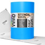 VViViD Blue Stencil Vinyl Masking Film with Anti-Bleed Technology (12" x 10ft) blue cross blue shield