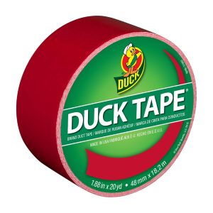 Duck Brand 1265014 Color Duct Tape, Red, 1.88 Inches x 20 Yards, Single Roll-0