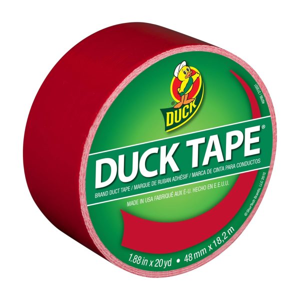 Duck Brand 1265014 Color Duct Tape, Red, 1.88 Inches x 20 Yards, Single Roll duckduckgo