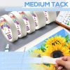 2 Packs Artist Tape Medium Tack White Art Tape for Watercolor Paper Drafting Art Painting Canvas Framing Acid Free Masking Tape- 0.25IN Wide 197FT Long Total artist