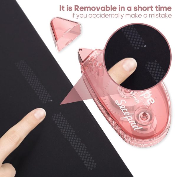 1.5X Longer Scrapbook Tape, 6 Pack Double Sided Tape Roller for Crafts, Adhesive Glue Runner for School Office Teacher Journal Supplies, Glue Roller for Kids and Adults, 240FT Total-3