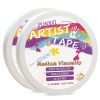 2 Packs Artist Tape Medium Tack White Art Tape for Watercolor Paper Drafting Art Painting Canvas Framing Acid Free Masking Tape- 0.25IN Wide 197FT Long Total medium well clothing