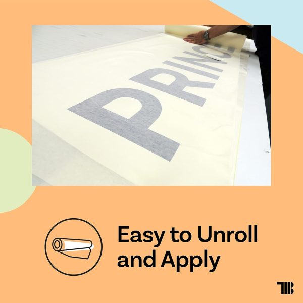 TapeManBlue 12" x 100' Roll of Paper Transfer Tape for Vinyl, Made in America, Premium-Grade Transfer Paper for Vinyl with Layflat Adhesive for Crafts, Decals, and Letters-4