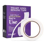 Linen Hinging Tape - Self-Adhesive Hinging Tape for Prints Matte Frames, Artwork Matting - Acid Free 1.25inch x 35ft - in r