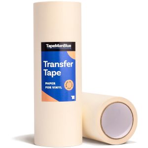 TapeManBlue 12" x 100' Roll of Paper Transfer Tape for Vinyl, Made in America, Premium-Grade Transfer Paper for Vinyl with Layflat Adhesive for Crafts, Decals, and Letters roller coaster